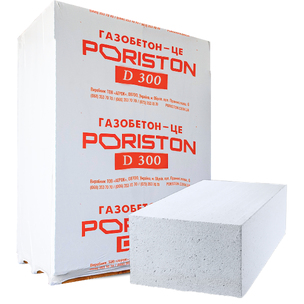 Газоблок PORISTON 375х200х610 гладкий D300