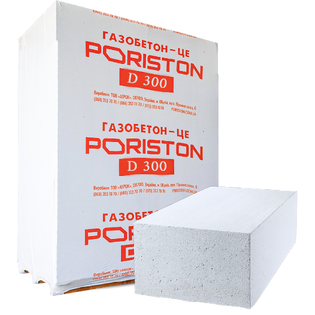 Газоблок PORISTON 300х200х610 гладкий D300
