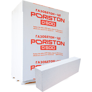 Газоблок PORISTON 75х200х610 гладкий D500