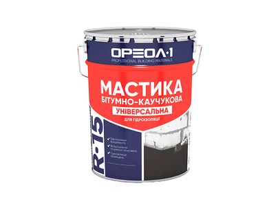 Мастика гидроизоляционная битумно-каучуковая Ореол-1 универсальная 20 кг