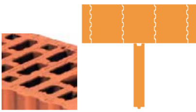 Керамический блок Porotherm 11.5 P+W