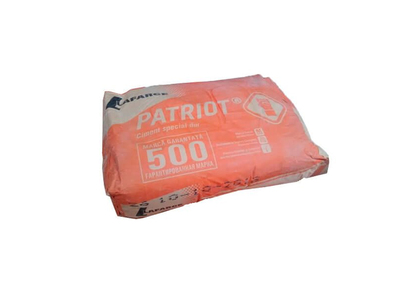 Цемент Lafarge Patriot ПЦ М-500 Д0 Заводська упаковка (25 кг)